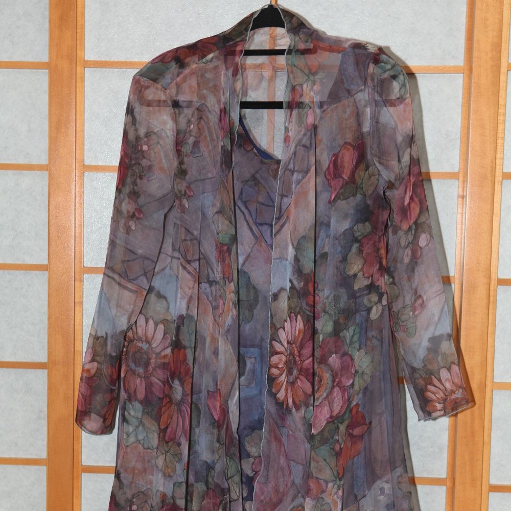 Jeffrey and Dara Dress with sheer jacket
